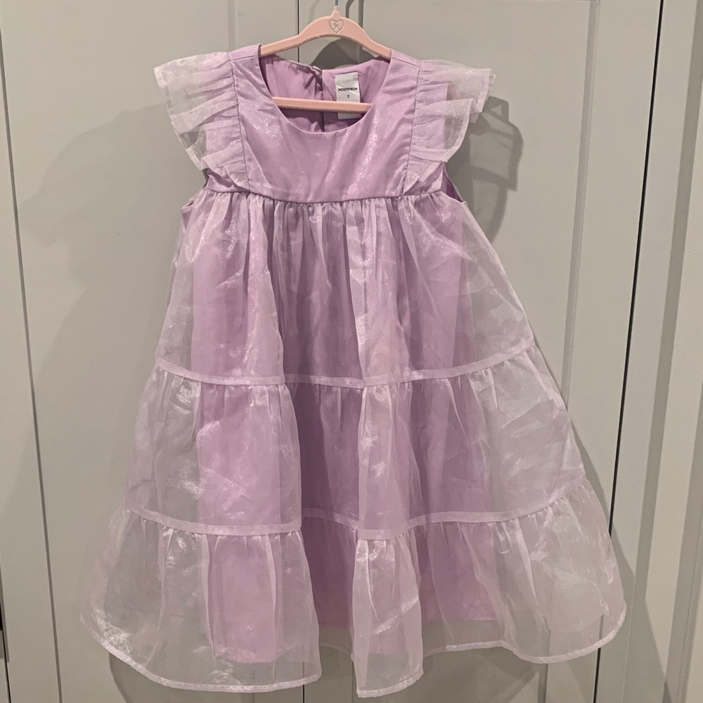 Lilac Ruffle Tiered Party Dress for Girls NWOT